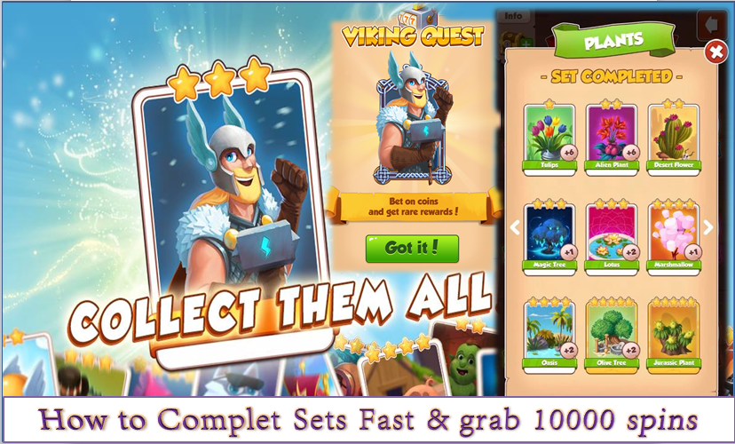 complete card set in coin master